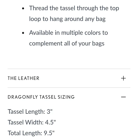 Portland Leather Goods Dragonfly Tassel - Picture 5 of 5